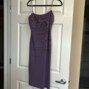 BCBG Max Azria purple dress with bead detail